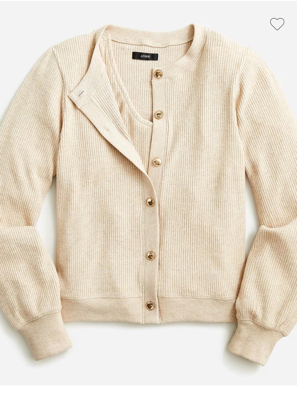 J. Crew Brushed rib cardigan and tank set